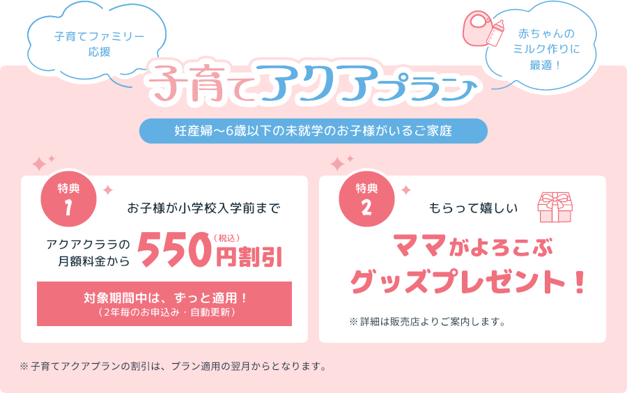 子育てファミリー応援 子育てアクアプラン